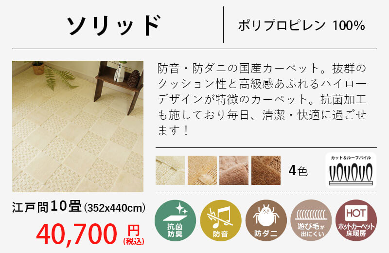 352x440cm（江戸間10畳）カーペット - ラグ・カーペット通販【びっくり 