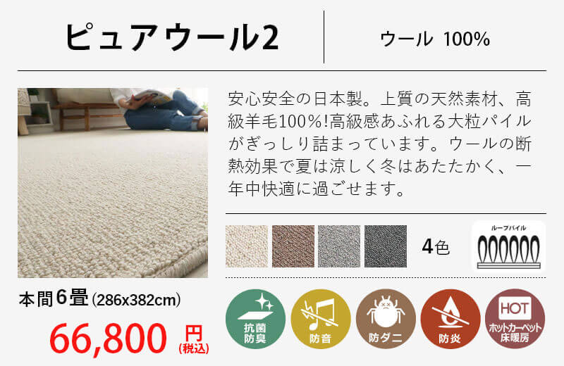 286x382cm（本間6畳）カーペット - ラグ・カーペット通販【びっくり