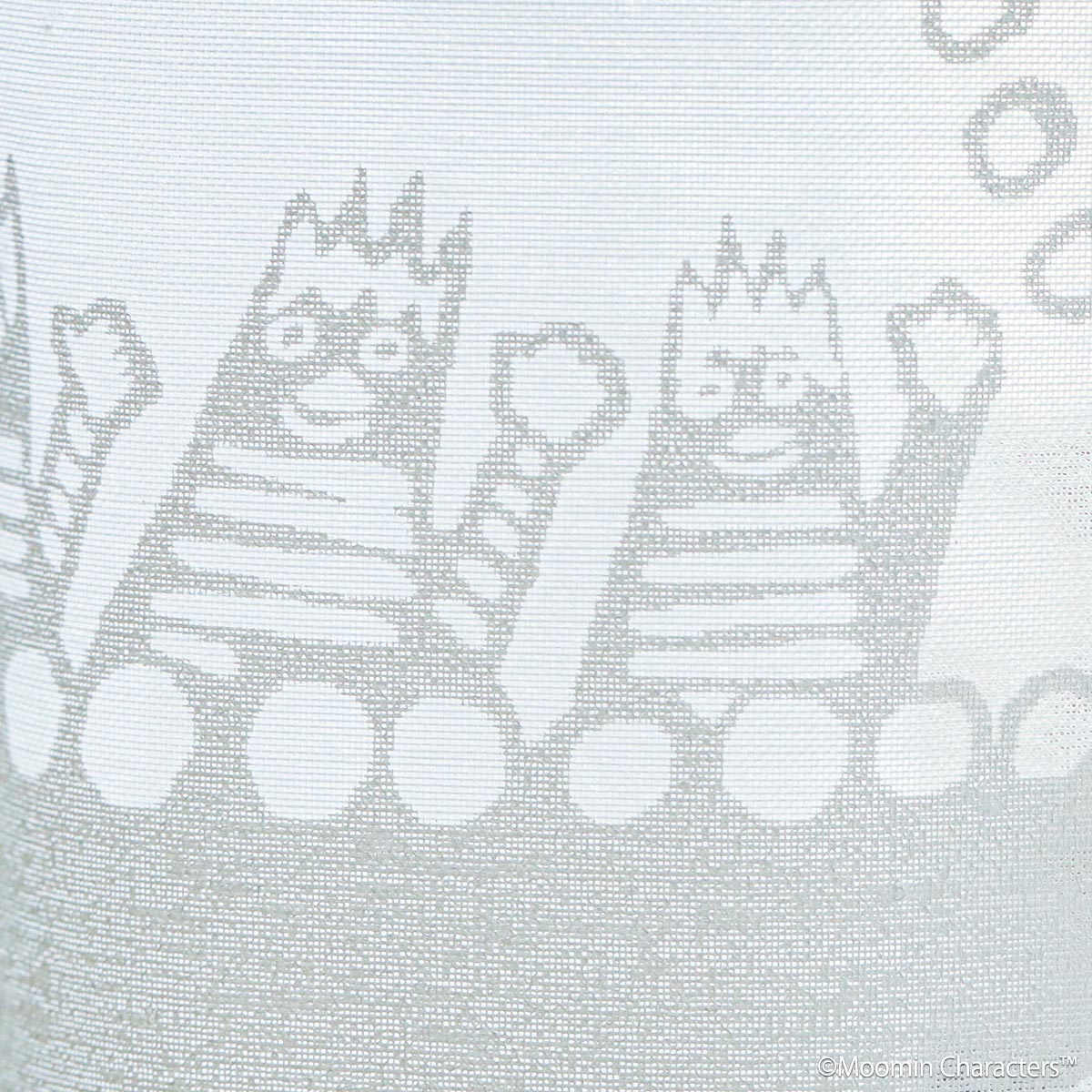 ムーミンシリーズ ムーミンと仲間たちの北欧デザインレースカーテン エピック ホワイト ラグ カーペット通販 びっくりカーペット