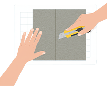 �����륫���ڥåȤ��ڤäƤ��륤�饹��