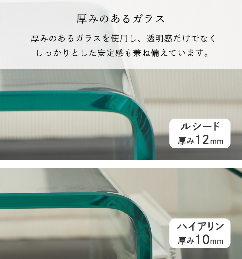 厚みのあるガラス